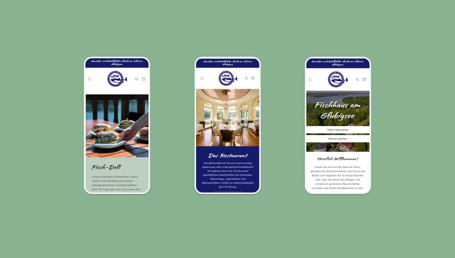 Fischhaus Glubigsee Hotel Shopify Case Mobile