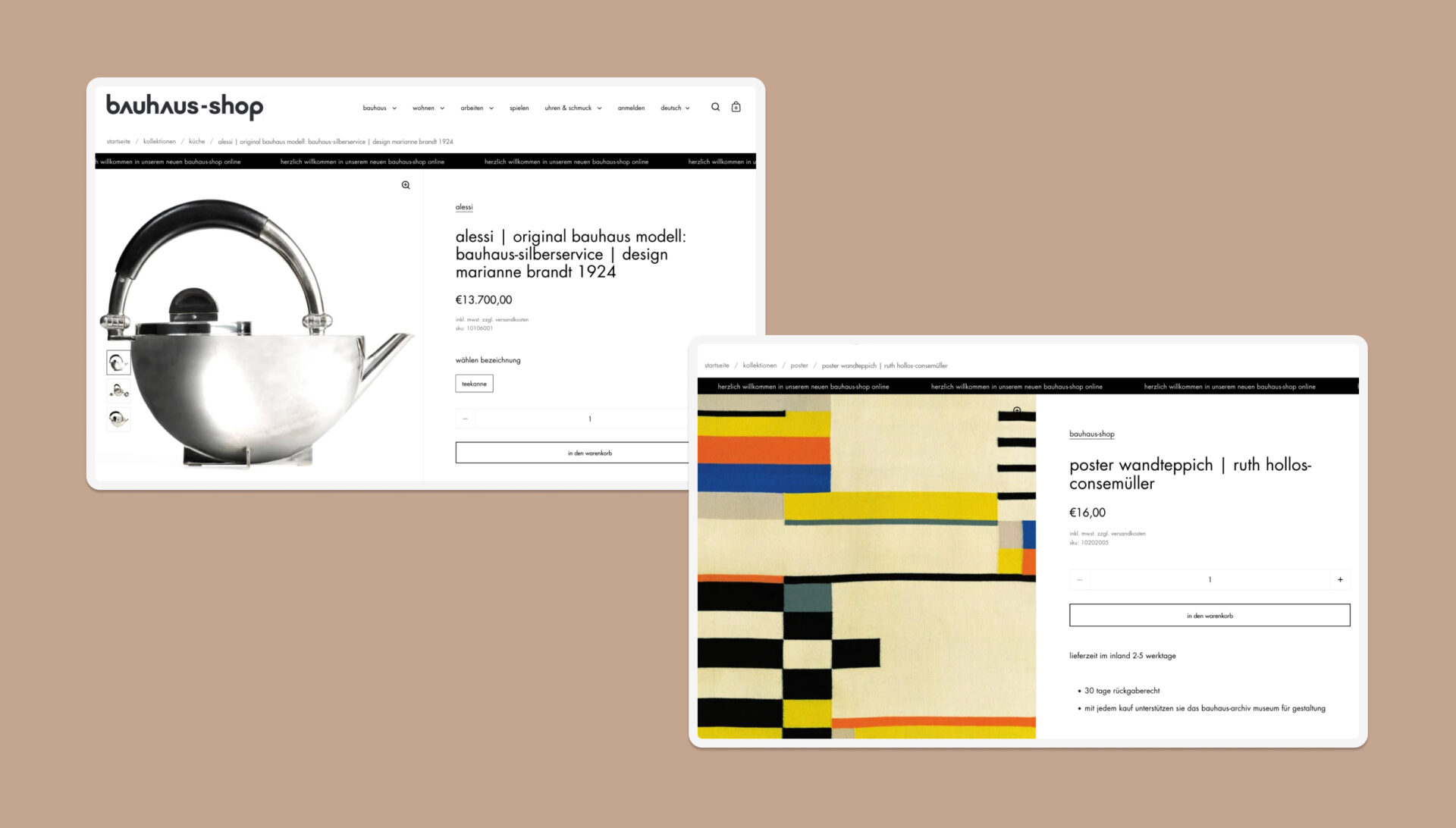 Shopify Shop Bauhaus Archiv